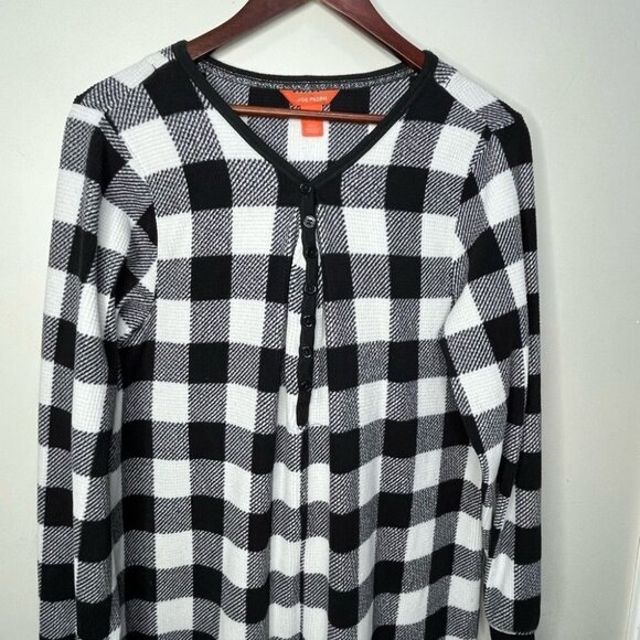 Joe Fresh Black & White Buffalo Plaid Medium Weight Onsie Size Large - Picture 3 of 6